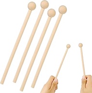 4 Pcs Wood Mallets Percussion Sticks 8 Inch Xylophone Mallets Sticks Mallets Bass Percussion Cardio Drumming Sticks Instrument Band Accessory Part for Drums Chime