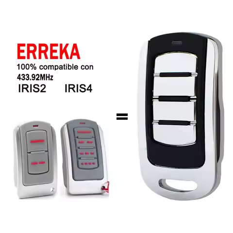 Door Control ERREKA 433.92MHz IRIS2 IRIS4 IRIS Garage Door Opener Remote Control 433 Rolling Code