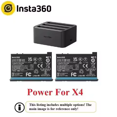 Insta360 X4 Battery 2290mAh 135 Minutes of Recording at 5.7 Battery Intelligent Charging PD Fast Cha