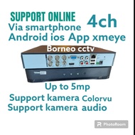 DVR 4channel xmeye 5mp HRV 5IN1 hybrid dvr app xmeye