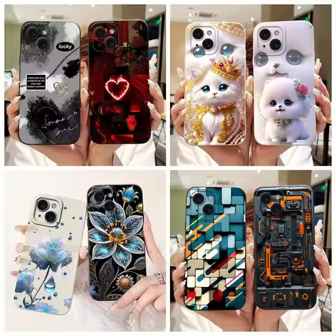 For Apple iPhone 13 Case iPhone13 Mini Luxury Fashion Candy Painted Cover Soft Silicone Case For iPh