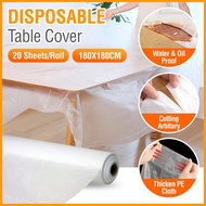 🇸🇬 (160*160cm,180*180cm) Disposable Table Cover / Table Cloth / Table Cover / Protection Cover / Par
