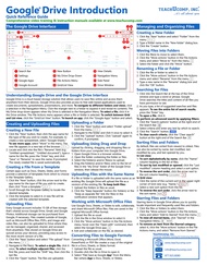 Google Drive Quick Reference Training Card - Laminated Tutorial Guide Cheat Sheet (Instructions and
