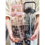 (TOS) time Jumbo 2 Liter Drinking Water Bottle with Bonus Sticker 2 Liter Transparent Drinking Bottl