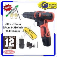 Mesin Bor Baterai Cordless Drill Bor Tangan Baterai 12V JLD J12-S