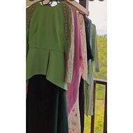 PRELOVED kurung kebaya baju raya muslimah jovian kree zalia zalora long dress peplum free size