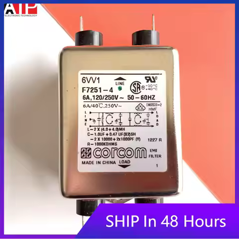 1PCS 6VV1 F7251-4 import anti electromagnetic interference EMI IEC filter 6A original genuine suppor