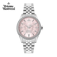 Empress Dowager's Wristwatch for Women, New Pink Embossed Dial, Steel Strap, 32mm