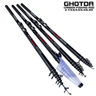 Ghotda Telescopic Portable Fishing Rod 2.7m 3.6m 4.5m 5.4m 6.3m Travel Rod Rock Fishing Boat Spinnin