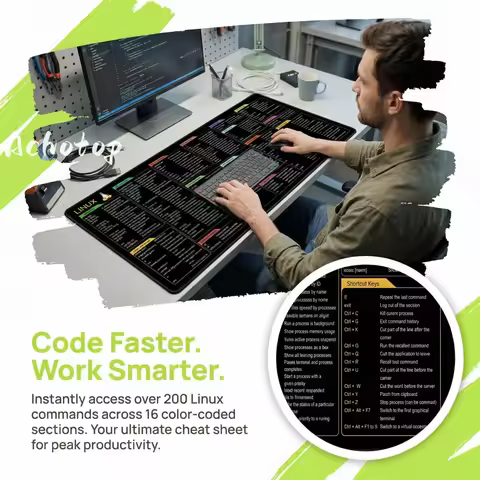 Linux Command Mouse Pad Rubber Large XXXL 55X120cm Gaming Mousepad