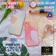 iPhone 6 6+ 6s 6s+ 7 7+ 8 8+ Plus X XS Max Pastel Gradient Glossy Oil Paint Panting Medium Hard Phon