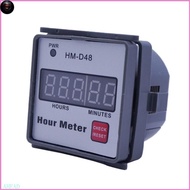 PTS  Digital Hour Meter Gauge 0‑999 99h Timer 220V Hour Meter HM-D48 Hour Meter for Lawn Mower  Trac