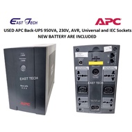 USED APC Back-UPS BX950U-MS 950VA, 230V, AVR, Universal and IEC Sockets NEW BATTERY ARE INCLUDED