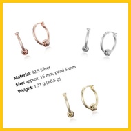 ML Korean Local Stock HAESOOL GME20 Ball Accent Round Hoop Earring Available via ML Proxy Buy