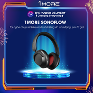 Tai nghe chụp tai không dây bluetooth khử tiếng ồn chủ động 1MORE SonoFlow có LDAC pin 70 giờ EQ qua