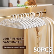 GANTUNGAN 50PCS Anti-Tangle Clothes Hangers, Pants Hangers, Clothes Hangers for Drying Clothes and P