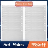 24 Pcs Binder Pockets A6 Size 6 Holes Binder Zipper Folders for 6-Ring Notebook Binder Loose Leaf Ba