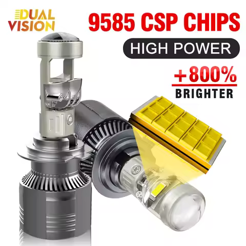 H7 H4 Bi Led Projector Lens Headlight Bulbs Canbus H11 H8 H9 9005 HB3 9006 HB4 9585 CSP Canbus Power