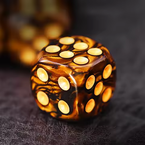 Black and Gold DND D6 Dice Set for Table Games Pieces Set Warhammers 40K RPG