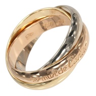 【日本直送】卡地亞 Trinity 10 號 戒指 3.5mm 寬版 18K 黃金 YG PG WG 約 7.13g CARTIER【二手】A 級