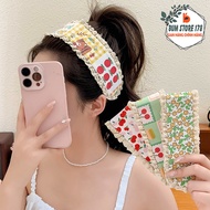 34cm Korean Lace Floral Pattern Hairband, Anti-fall Clip-Free Hair Sticker
