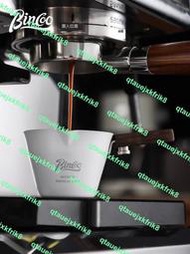 Bincoo木柄意式濃縮咖啡量杯不鏽鋼帶刻度小奶盅咖啡液萃取接液杯