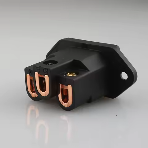 Viborg HI-End Audio Grade Pure Copper plated IEC Inlet Socket Audio IEC Inlet Socket