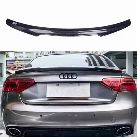 FOR AUDI A5 B8 B8.5 4Door PSM/M4/HK/R/S/V/BLE Style Carbon Fiber Rear Spoiler Trunk Wing 2009-2016