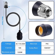 E26/E27 Light Socket Extender Cord,E26 to E26 Socket Extender, 6.6 FT Extension, Outdoor String Ligh