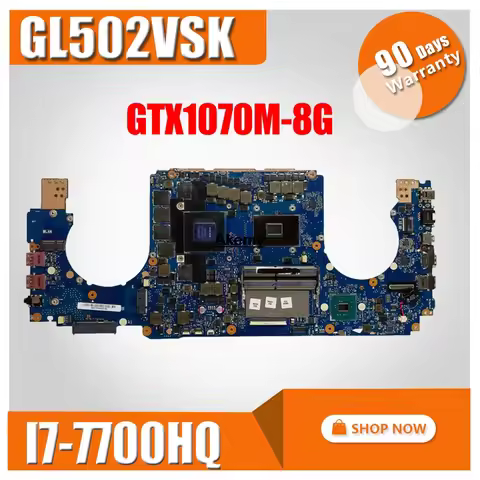 For ASUS HighPerformance Mainboard GL502VS Laptop Motherboard G502VS GL502VS CPU i3 i5 i7 GTX1070 10