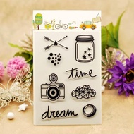 Scrapbook DIY photo cards account rubber stamp clear stamp transparent stamp time dream bottle