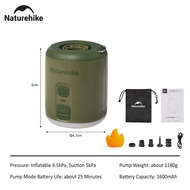 Naturehike Wind Mini 3 In 1ที่สูบลมปั๊มเป่าลม180L 4.5kPa/นาที300lm ตะเกียงตั้งแคมป์1600MAh แบบพกพาเพ