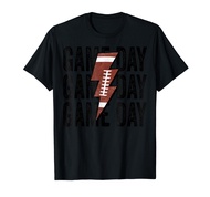 Vintage Game Day Football Lightning Bolt Funny Team Sport T-Shirt