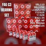 LC/SRL/RXZ/Y125/EX5/WAVE FAG C3 RACING BEARING SET