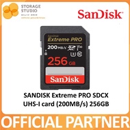 SanDisk Extreme Pro SDXC UHS-I Card 256GB , U3, C10, V30, UHS-I . 200MB/S.   Local Warranty Lifetime  ** SanDisk Official Partner **