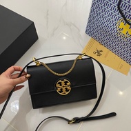 [With Box]2024 New Tory Burch Women's Underarm Shoulder Bag Single Shoulder Bag Diagonal Shoulder Bag Leather Material Two Shoulder Straps