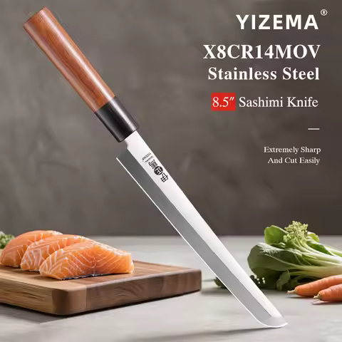 TURWHO Professional Sashimi Knife X8Cr14MoV Stainless Steel Carving Knife Fish Slicing Household Kit