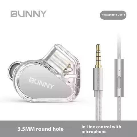 TANCHJIM BUNNY Rabbit Micro Wired HIFI in-ear DSP Earphones Round Hole 3.5mm TYPE C Ergonomic Gaming