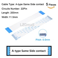 5pcs FPC Ribbon Flexible Flat Cable Pitch 0.5mm Length 200mm A-type Same Side Contact 4P 5P 6P 7P 8P