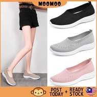 READY STOCK MOOMOO Kasut Wanita Loafers Women Casual Walking Shoes Lightweight Soft Sole Lazy Flats 