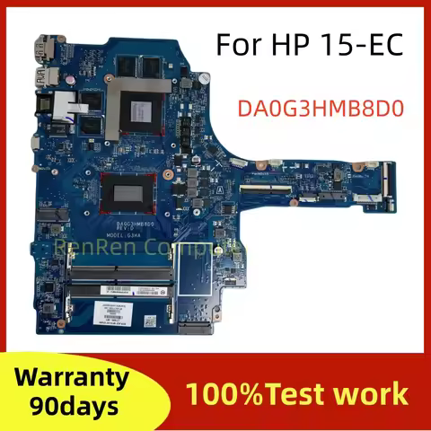 DA0G3HMB8D0 G3HA For HP 15-EC Laptop Motherboard With R5 3500U/R7 3700U CPU GTX1650 4G GPU l71930-60