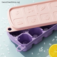 TW 1Pc 8 Cell Food Grade Silicone Mold Ice Grid With Lid Ice Case Tray Making Mould Ice Storage Box Reusable DIY Kitchen Gadget SG