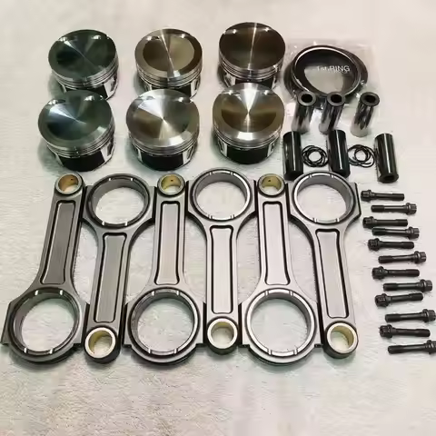 Forged Piston Forged Connecting Rod Conrod For AUDI 3.0T 3.0TFSI A6 S5 CAJA CCAA 82.5mm CR 9.5:1
