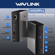 WAVLINK 9-IN-1 Laptop Docking Station With 8K Displayport*2 + 8K HDMI, 140W Power Delivery, RJ45, 10
