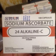 24 Alkaline C Sodium ascorbate safe for babies and kids Men and women vitamin 100 CAPS  "AUTHENTIC"