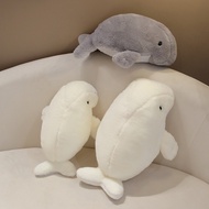 JAMXUN Kawaii Manatee Anime Cute Dugong Plushie Sea Cow Plush Toys Lifelike Animals Simulation Stuff