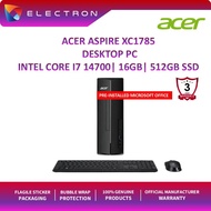 Acer Aspire XC1785-17400F Desktop PC Black ( I7-14700, 8GB, 512GB SSD, Intel, W11P )