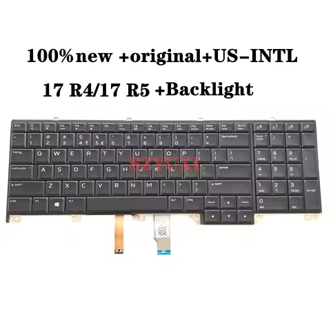 100%NEW US English For Dell Alienware 17 R4 R5 P31E Laptop Keyboard Backlight NSK-EE0BC PK131QB1A01 
