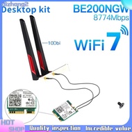 For  BE200 WiFi 7 M.2 Card Bluetooth 5.4 BE200NGW 2.4G/5G/6GHz Wireless Adapter Network Card with An