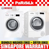 (Bundle) Bosch WAW28480SG Washing Machine (9kg)(3 Ticks) + WTR85V00SG Heat Pump Dryer (8kg)(5 Ticks)